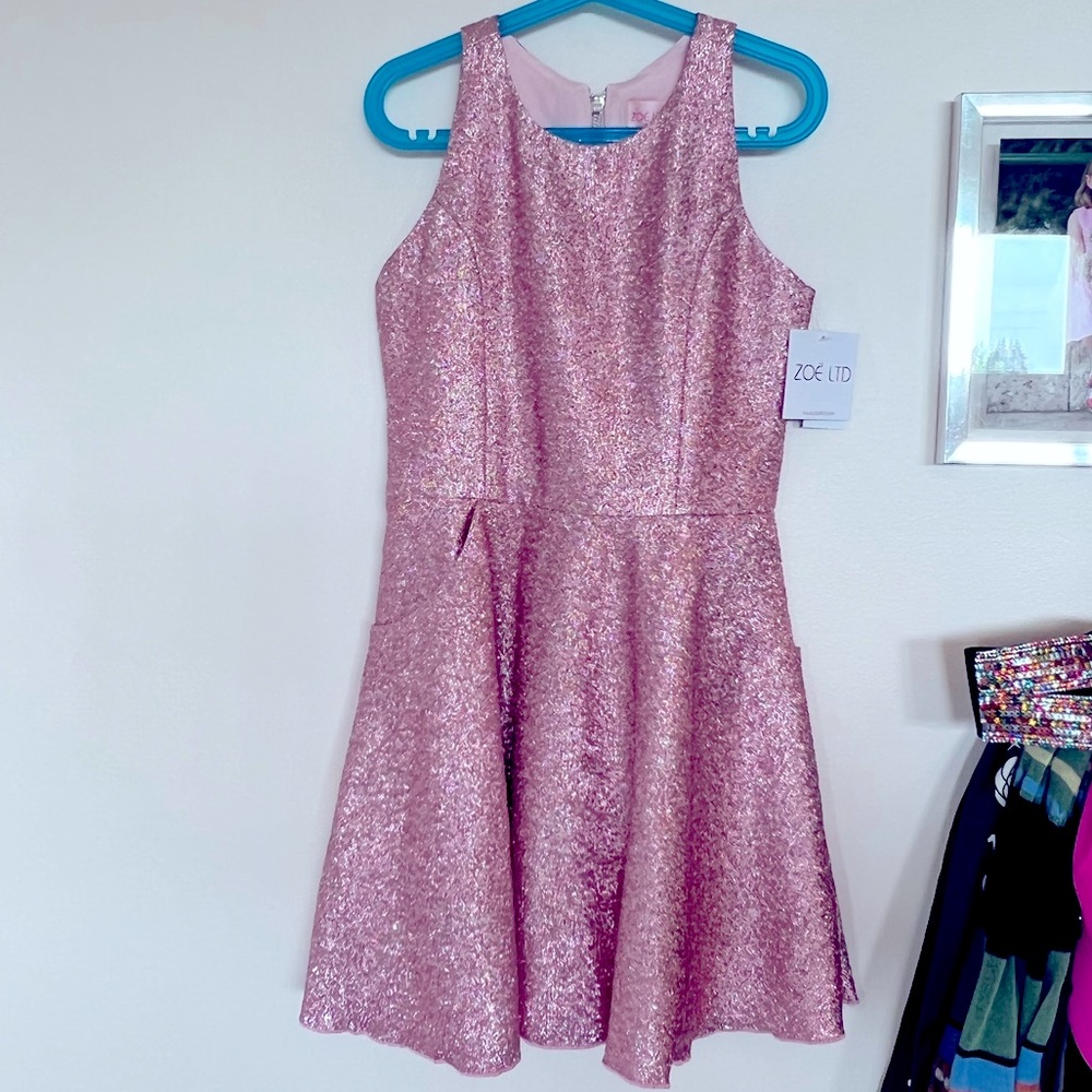 ZOE LTD shimmery metallic Girl’s Dress